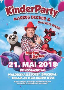 FORST, KINDERDISCO, Dj Teddybär, MARKUS BECKER und das rote Pferd, LIVE, 21.05. 1430 Uhr
