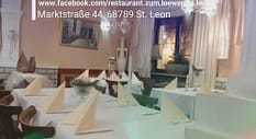 St. Leon, Griechisches Restaurant ZUM LÖWEN, Marktstrasse 44, Mittagstisch, Business Treffen, Gruppen willkommen, Abend genießen, Restaurant St Leon, Griechisch essen, marktstrasse 44, Mittagstisch, Abendtisch, Gruppen willkommen, Business Service, Konferenzraum, Eventlocation, 300 pixel - tvueberregional - videoproduktion
