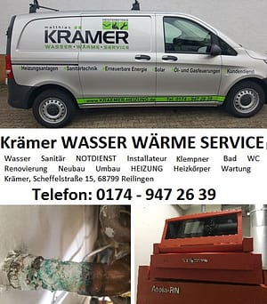 REILINGEN - Krämer WASSER WÄRME SERVICE - mit Krämer bleibt´s wärmer #reilingen_notdienst #krämer_heizung #krämer_installateur #krämer_klemptner #reilingen_wasserrohr_service #reilingen_warmwasser