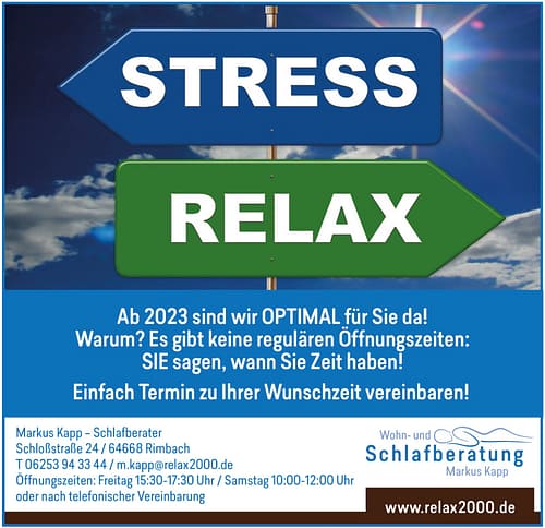 Ab 2023 sind wir optimal für Sie da, Relax2000, Relax_2000, Markus_Kapp